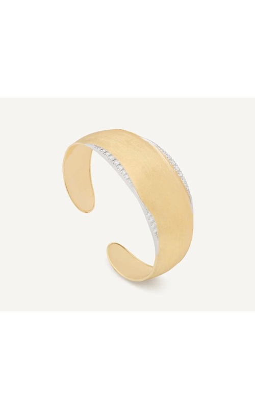 MARCO BICEGO 18K Yellow Gold Lunaria Bangle With Diamond Pavé, Large-Width