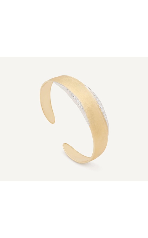 MARCO BICEGO 18K Yellow Gold Lunaria Bangle With Diamond Pavé, Medium-Width