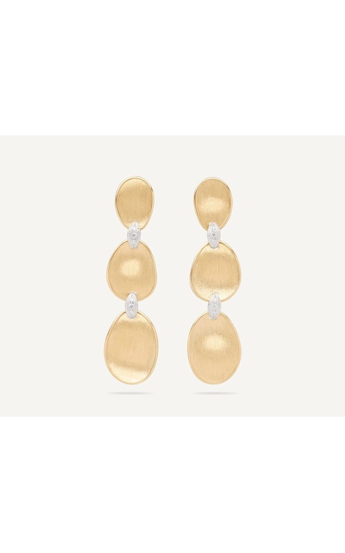 MARCO BICEGO 18K Yellow Gold Lunaria Three-Drop Earrings With Diamond Accents