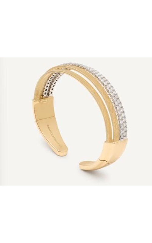 MARCO BICEGO Masai 18K Yellow Gold 2 Row Diamond Tennis Statement Cuff