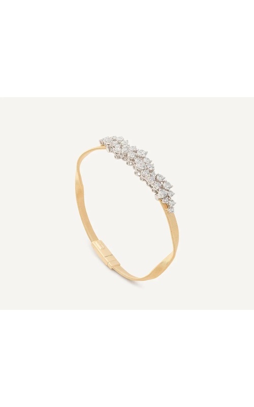 MARCO BICEGO 18K Marrakech Yellow Gold Bracelet with Wide Diamond Pavé Crossover