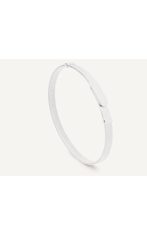 MARCO BICEGO Masai 18K White Gold Coil Bangle Bracelet, Thin