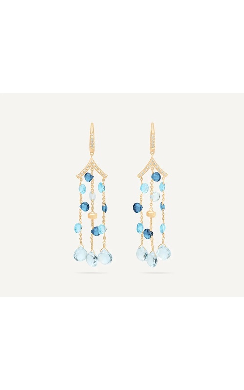 MARCO BICEGO 18K Paradise Yellow Gold Mixed Topaz Three-Strand Chandelier Earrings