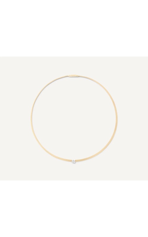 MARCO BICEGO Masai 18K Yellow Gold Coil Collar with Cushion-Cut Diamond