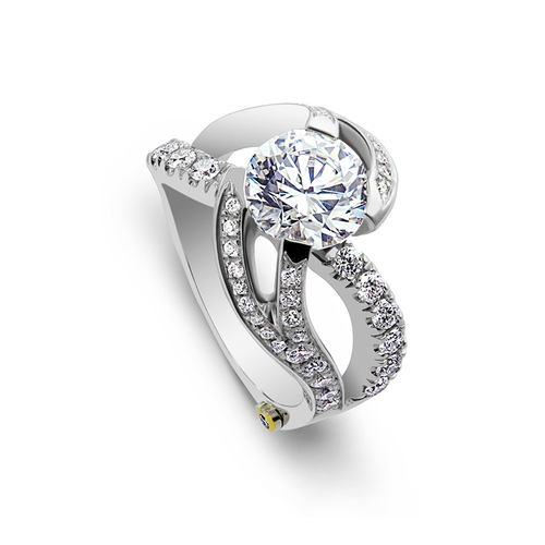 Mark Schneider Contemporary Engagement Ring Breathtaking 19865