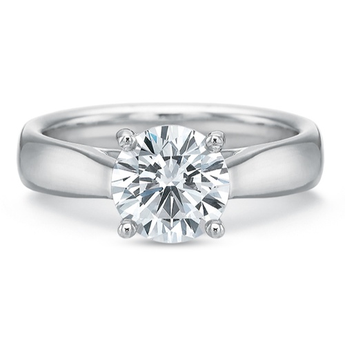 Precision Set Platinum New Aire 4MM Cathedral Solitaire Engagement Ring, Center Stone Sold Separately