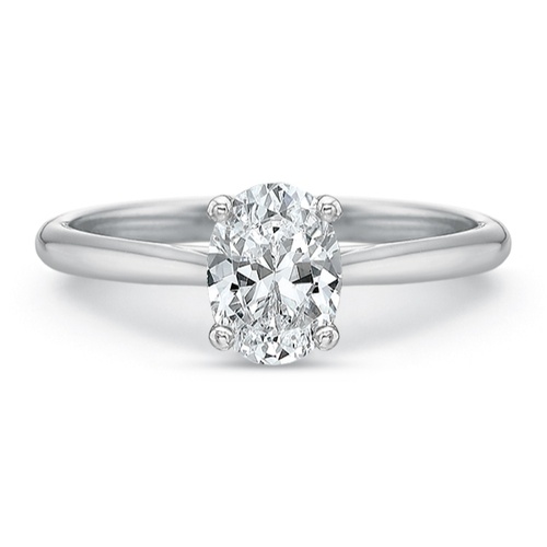 Precision Set Platinum New Aire 2.1MM Cathedral Solitaire Engagement Ring