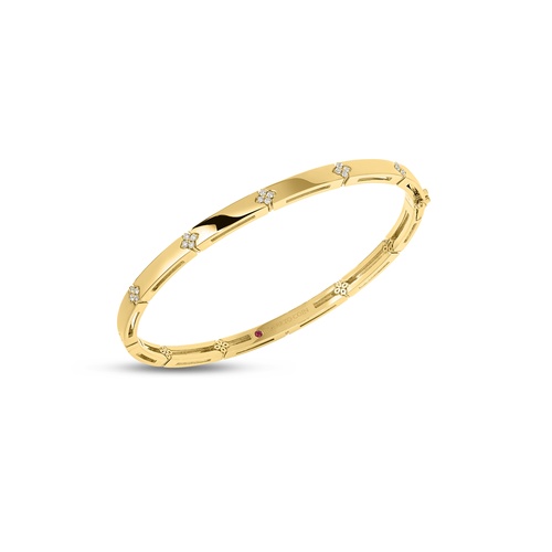 Roberto Coin 18K Yellow Gold Love in Verona Diamond Bangle Bracelet