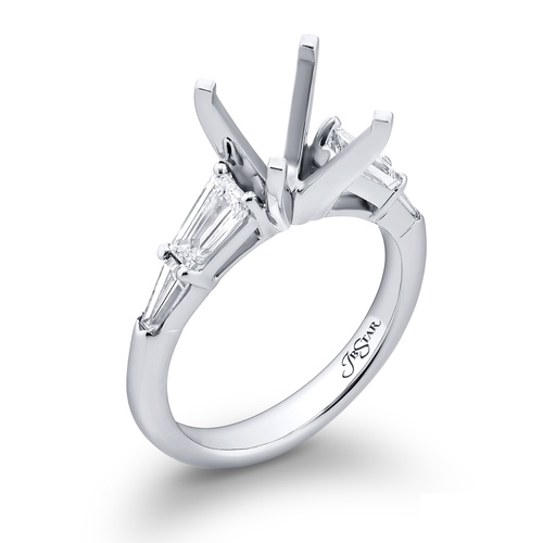 JB Star Platinum Shared Prong Diamond Engagement Ring