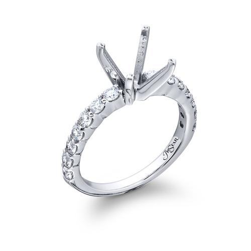 JB Star Platinum Shared Prong Diamond Engagement Ring