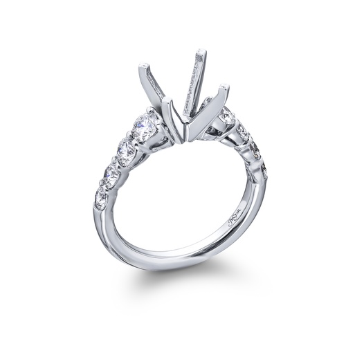 JB Star Platinum Shared Prong Diamond Engagement Ring