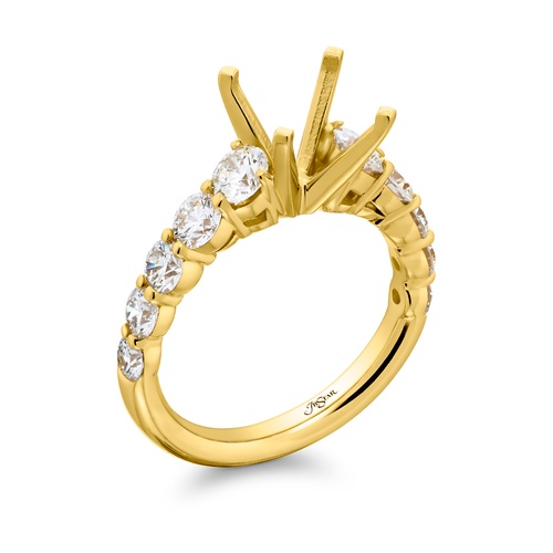 JB Star 18K Yellow Gold Shared Prong Diamond Engagement Ring