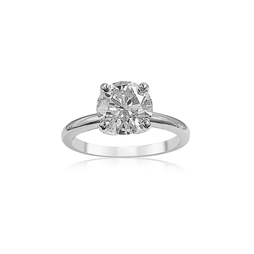 Alson Signature Collection Platinum Round Cut Diamond Solitaire Engagement Ring