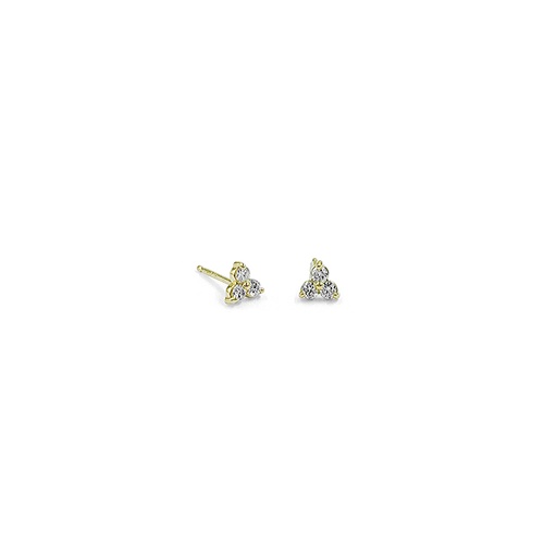 Alson Signature Collection 14K Yellow Gold Diamond Cluster Stud Earrings
