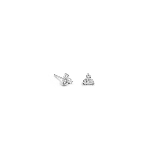 Alson Signature Collection 14K White Gold Diamond Cluster Stud Earrings