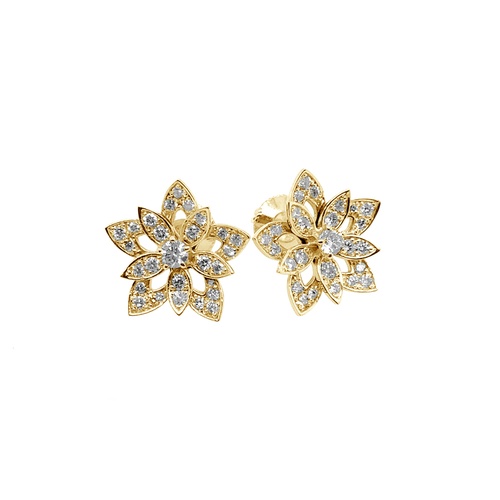Alson Signature Collection 14K Yellow Gold Diamond Starburst Earrings