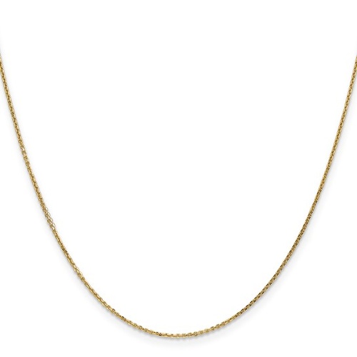 Alson Signature Collection 14K Yellow Gold 16 .95MM Diamond-Cut Cable Chain