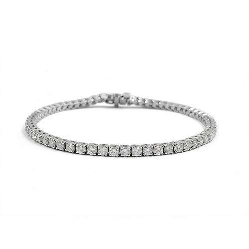Alson Signature Collection 14K White Gold 7 4-Prong Diamond Tennis Bracelet