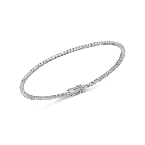 Alson Signature Collection 14K White Gold 7 4-Prong Diamond Tennis Bracelet
