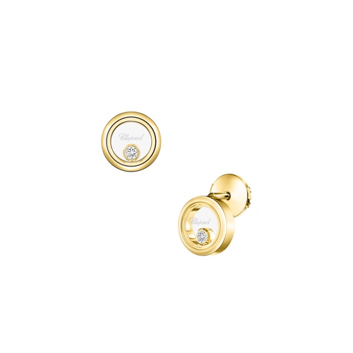 Chopard 18K Yellow Gold Happy Diamonds Stud Earrings