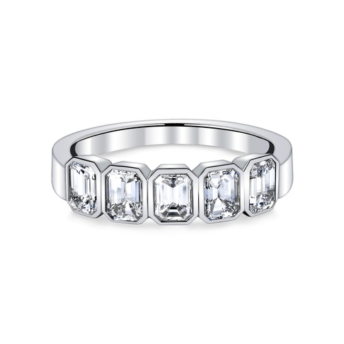 Alson Signature Collection 18K White Gold Bezel Set Diamond Band