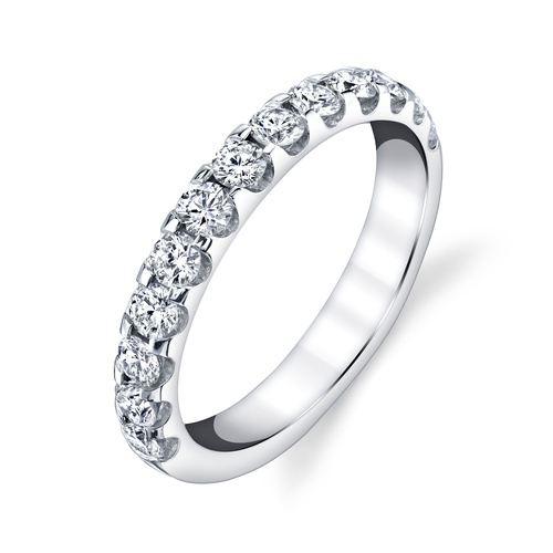Alson Signature Collection 18K White Gold U Prong Set Diamond Band