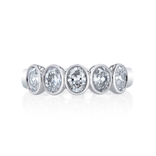 Alson Signature Collection 18K White Gold Bezel Set Diamond Band