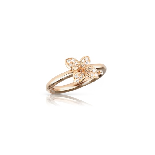 Pasquale Bruni 18K Rose Gold Petit Garden White & Champagne Diamond Ring