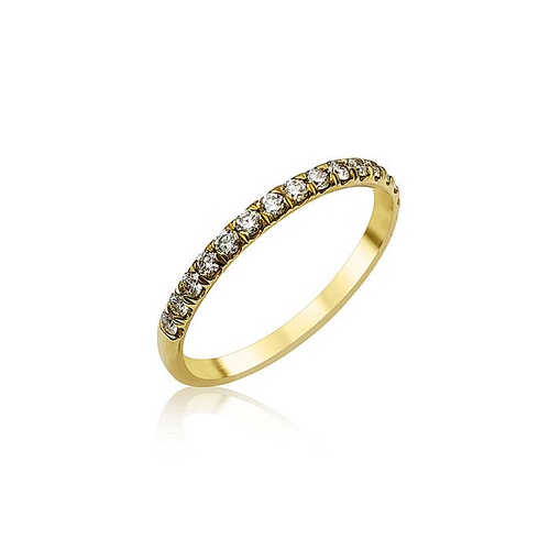 Alson Signature Collection 18K Yellow Gold Split Shared Prong Diamond Band