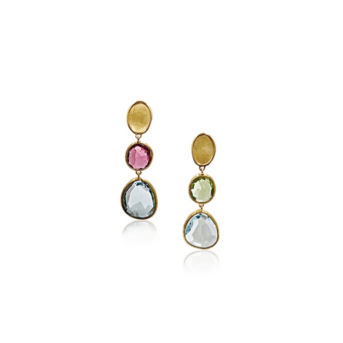 Marco Bicego 18K Yellow Gold Lunaria Alta Tourmaline & Topaz Drop Earrings