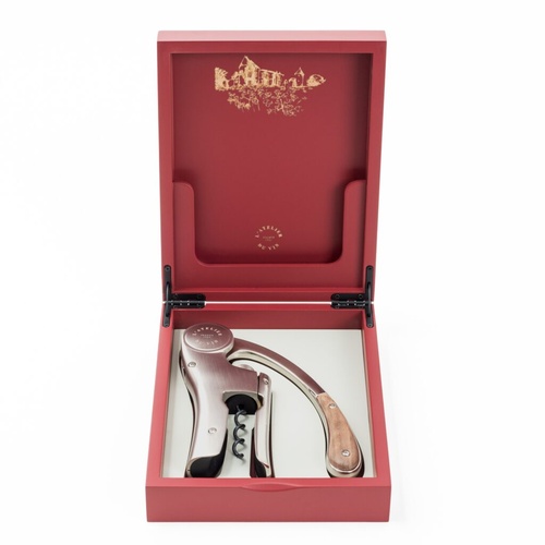 L'Atelier Du Vin Oeno Motion Tresor Handcrafted Lever Corkscrew in Red Wooden Collector's Box