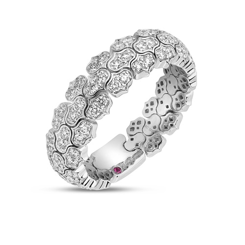 Roberto Coin 18K White Gold Cobra Diamond Band