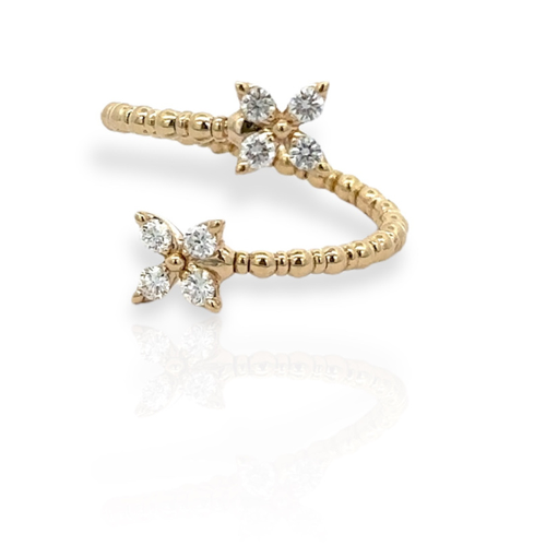 Alson Signature Collection 14K Yellow Gold Mariposa Diamond Flex Wrap Ring