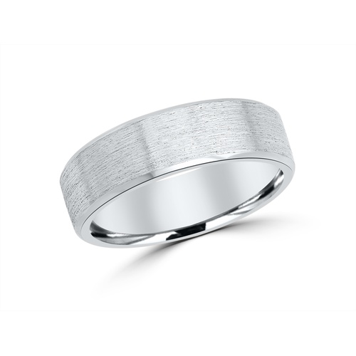 Alson Signature Collection 14K White Gold 5MM Satin & Polish Finished Band