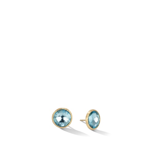 Marco Bicego 18K Yellow Gold Jaipur Blue Topaz Stud Earrings
