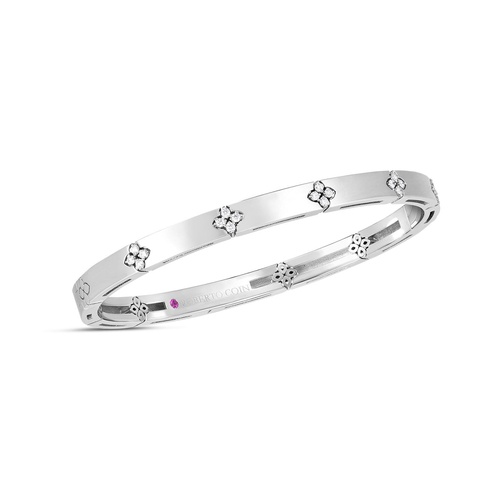Roberto Coin 18K White Gold Love In Verona Diamond Bangle Bracelet