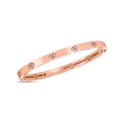 Roberto Coin 18K Rose Gold Love In Verona Diamond Bangle Bracelet
