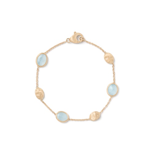 Marco Bicego 18K Yellow Gold 7 Siviglia Aquamarine Bracelet