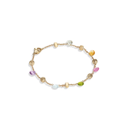 Marco Bicego 18K Yellow Gold 7 Paradise Mixed Gemstone Single Strand Bracelet