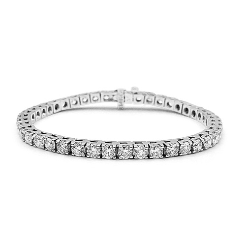 Alson Signature Collection 14K White Gold 7 Straight-Line Diamond Bracelet