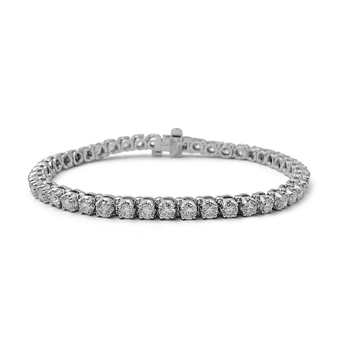 Alson Signature Collection 14K White Gold 7 Diamond Tennis Bracelet