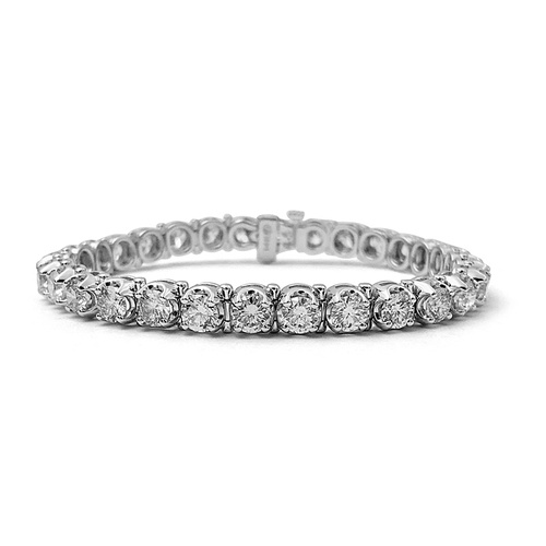 Alson Signature Collection 14K White Gold 7 Diamond Tennis Bracelet