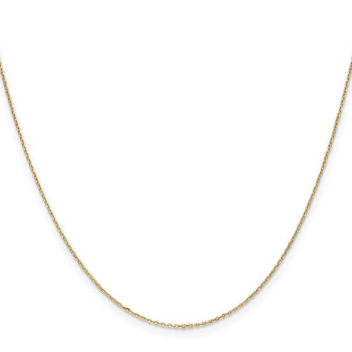 Alson Signature Collection 14K Yellow Gold 16 .80MM Diamond-Cut Cable Chain