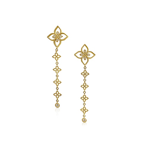 Roberto Coin 18K Yellow Gold Tiny Princess Diamond Drop Earrings