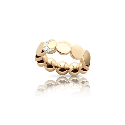 Pasquale Bruni 18K Rose Gold Luce Diamond Half Moon Medium Band