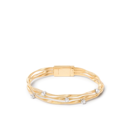 Marco Bicego 18K Yellow & White Gold Marrakech Twist Three-Strand Diamond Bracelet