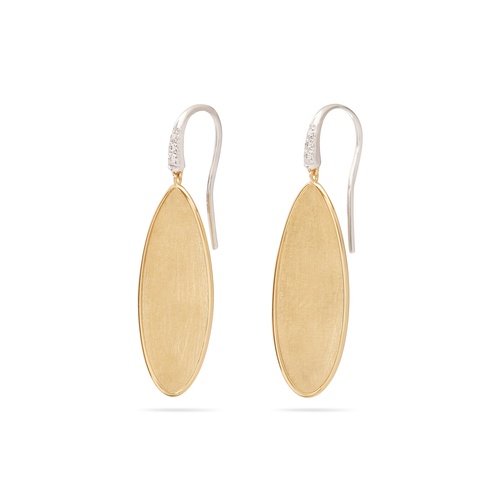 Marco Bicego 18K Yellow & White Gold Lunaria Twist Diamond Drop Earrings
