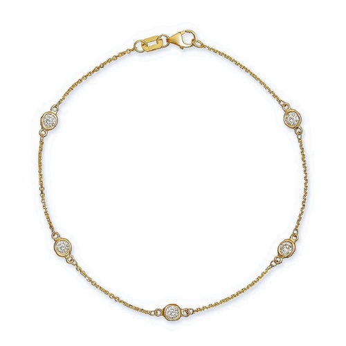 Alson Signature Collection 14K Yellow Gold 18 Diamond By The Yard Bracelet