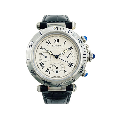 Alson Pre-Owned Cartier Pasha Chronograph 38MM Steel Watch