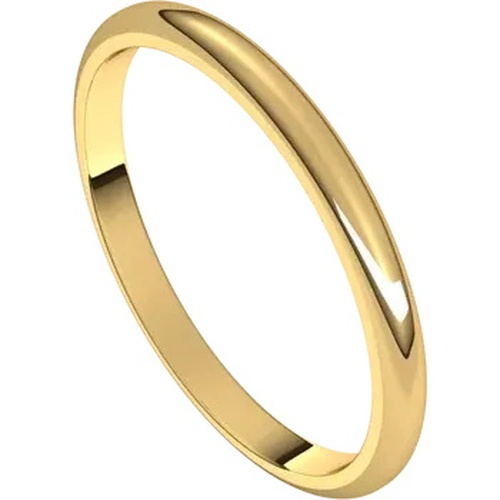 Alson Signature Collection 18K Yellow Gold 2MM Half Round Band, Size 6